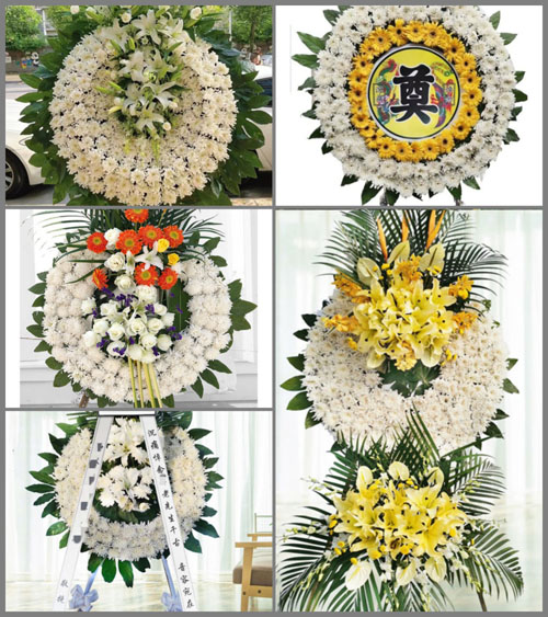 浙江省宁波镇海区贵驷街道贵驷村花圈速递